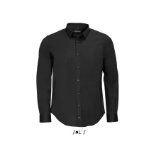Férfi ing SOL S SO01426 Sol S Blake Men - Long Sleeve Stretch Shirt -3XL, Black