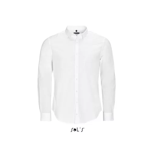 Férfi ing SOL S SO01426 Sol S Blake Men - Long Sleeve Stretch Shirt -S, White