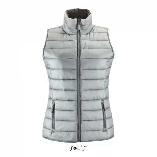 Női mellény SOL S SO01437 Sol S Wave Women - Lightweight Bodywarmer -M, Metal Grey