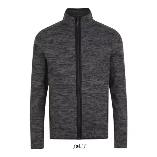 Uniszex kabát SOL S SO01652 Sol S Turbo - Knitted Fleece Jacket -M, Dark Grey/Black