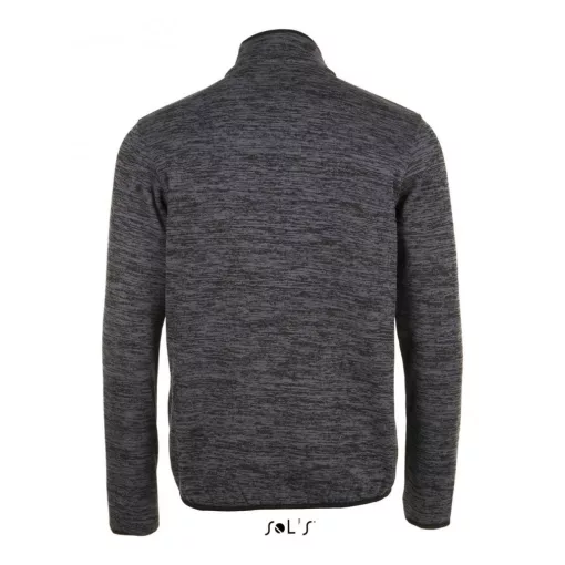 Uniszex kabát SOL S SO01652 Sol S Turbo - Knitted Fleece Jacket -M, Dark Grey/Black