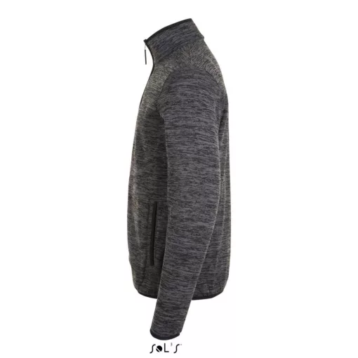 Uniszex kabát SOL S SO01652 Sol S Turbo - Knitted Fleece Jacket -M, Dark Grey/Black