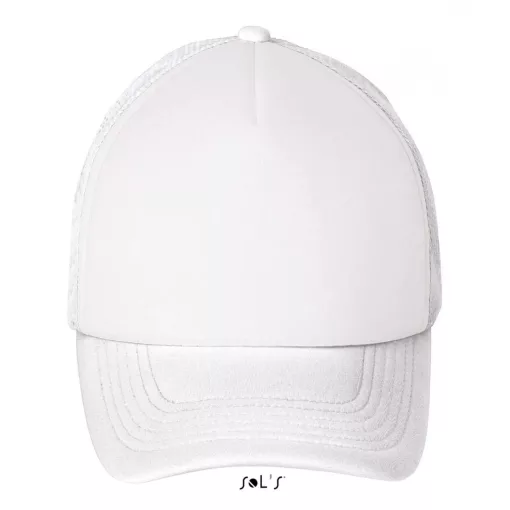 Uniszex sapka SOL S SO01668 Sol S Bubble - Five panel Mesh Cap -Egy méret, White/Red