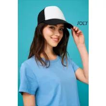 Uniszex sapka SOL S SO01668 Sol S Bubble - Five panel Mesh Cap -Egy méret, White/Red