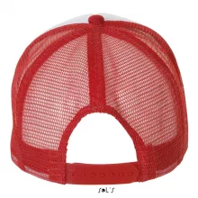 Uniszex sapka SOL S SO01668 Sol S Bubble - Five panel Mesh Cap -Egy méret, White/Red