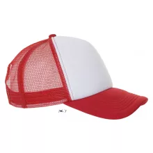 Uniszex sapka SOL S SO01668 Sol S Bubble - Five panel Mesh Cap -Egy méret, White/Red
