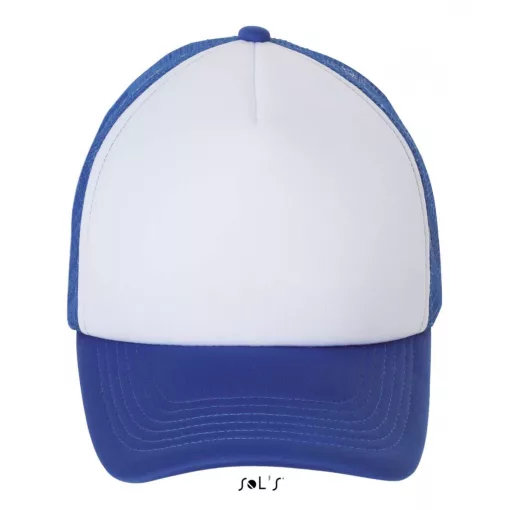 Uniszex sapka SOL S SO01668 Sol S Bubble - Five panel Mesh Cap -Egy méret, White/Royal