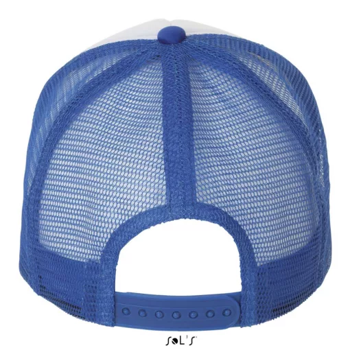 Uniszex sapka SOL S SO01668 Sol S Bubble - Five panel Mesh Cap -Egy méret, White/Royal