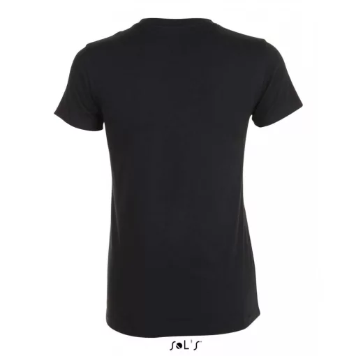 Női póló SOL S SO01825 Sol S Regent Környakú póló -S, Deep Black
