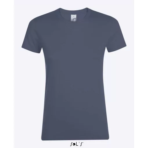Női póló SOL S SO01825 Sol S Regent Környakú póló -XL, Denim