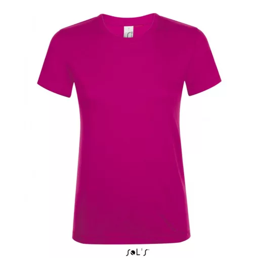 Női póló SOL S SO01825 Sol S Regent Környakú póló -S, Fuchsia