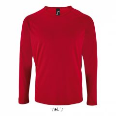 Férfi póló SOL S SO02071 Sol S Sporty Lsl Men - Long-Sleeve Sports T-Shirt -XL, Red