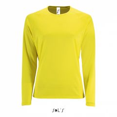 Női póló SOL S SO02072 Sol S Sporty Lsl Women - Long Sleeve Sports T-Shirt -S, Neon Ye