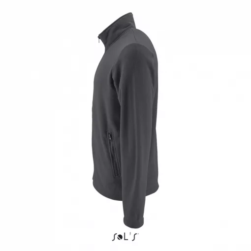 Férfi kabát SOL S SO02093 Sol S norman Men - plain Fleece Jacket -L, Charcoal Grey