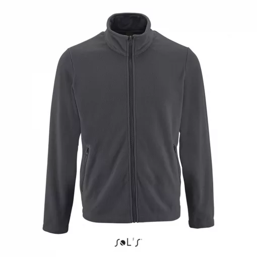 Férfi kabát SOL S SO02093 Sol S norman Men - plain Fleece Jacket -S, Charcoal Grey
