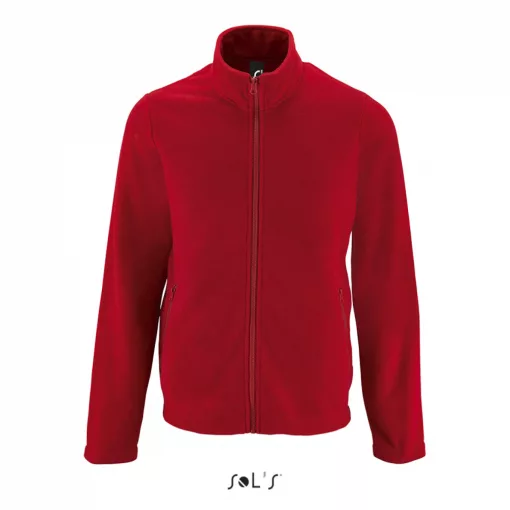 Férfi kabát SOL S SO02093 Sol S norman Men - plain Fleece Jacket -M, Red