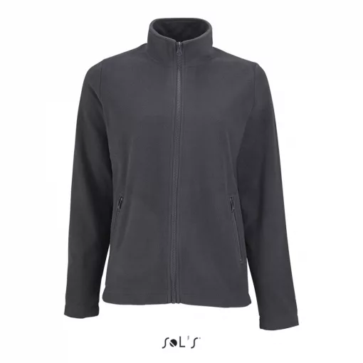 Női kabát SOL S SO02094 Sol S norman Women - plain Fleece Jacket -S, Charcoal Grey