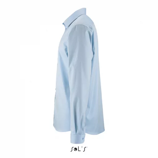 Férfi ing SOL S SO02102 Sol S Brody Men - Herringbone Shirt -S, Sky Blue
