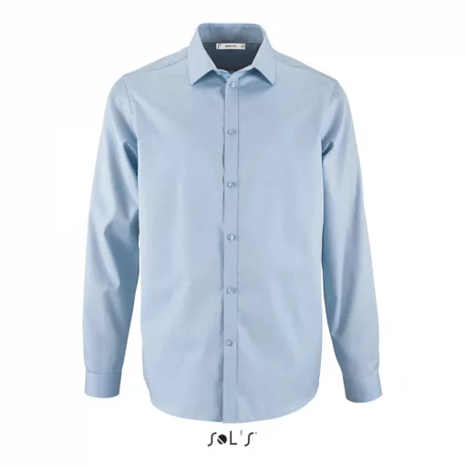 Férfi ing SOL S SO02102 Sol S Brody Men - Herringbone Shirt -XL, Sky Blue