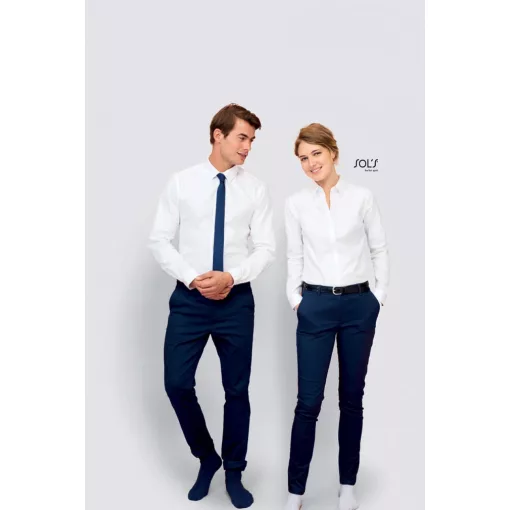 Férfi ing SOL S SO02102 Sol S Brody Men - Herringbone Shirt -3XL, White