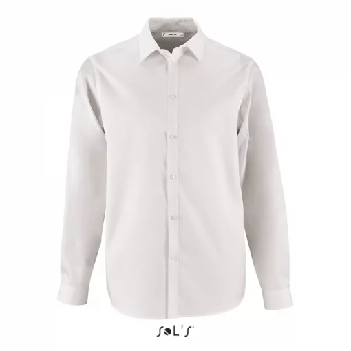 Férfi ing SOL S SO02102 Sol S Brody Men - Herringbone Shirt -L, White