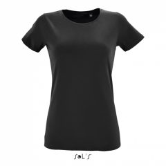 Női póló SOL S SO02758 Sol S Regent Fit Women - Környakú Testhezálló póló -L, Deep Bla
