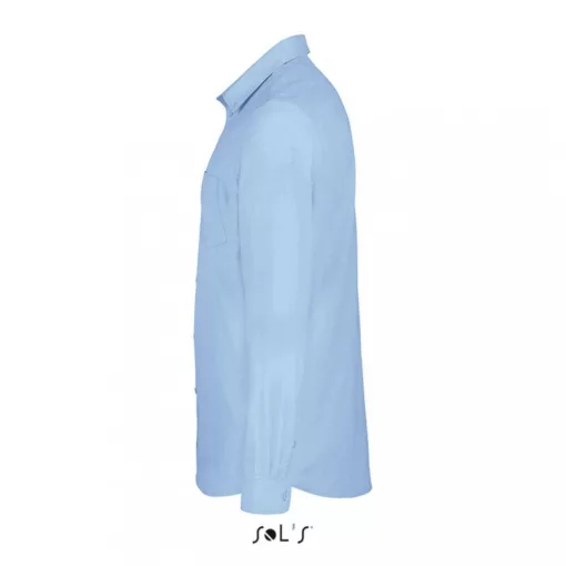 Férfi ing SOL S SO02920 Sol S Boston Fit - Long Sleeve Oxford Men S Shirt -L, Sky Blue