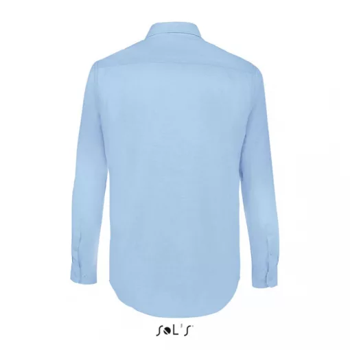 Férfi ing SOL S SO02920 Sol S Boston Fit - Long Sleeve Oxford Men S Shirt -M, Sky Blue