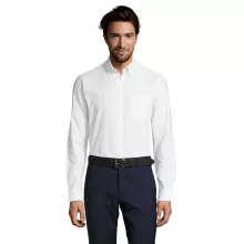 Férfi ing SOL S SO02920 Sol S Boston Fit - Long Sleeve Oxford Men S Shirt -M, White