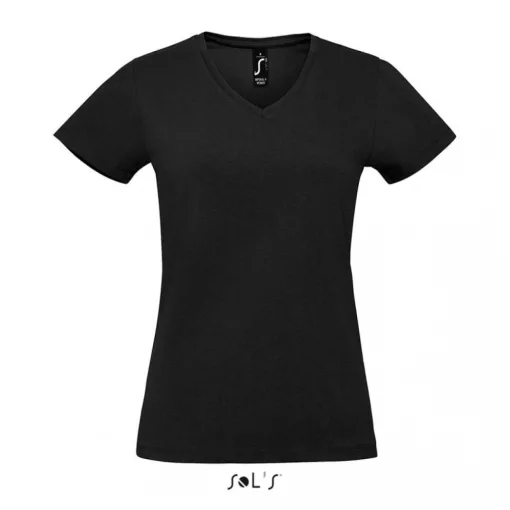 Női póló SOL S SO02941 Sol S Imperial v Women - v-nyakú póló -L, Deep Black
