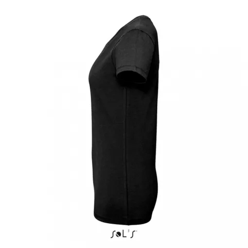 Női póló SOL S SO02946 Sol S Millenium Women - Környakú póló -M, Deep Black