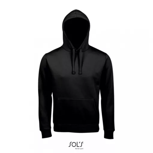 Uniszex kapucnis pulóver SOL S SO02991 Sol S Spencer - Hooded Sweatshirt -M, Black