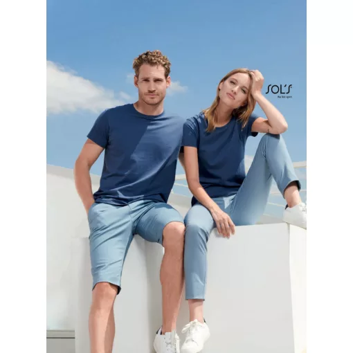 Férfi póló SOL S SO03582 Sol S Crusader Men - Round-neck Fitted Jersey T-Shirt -S, Whi
