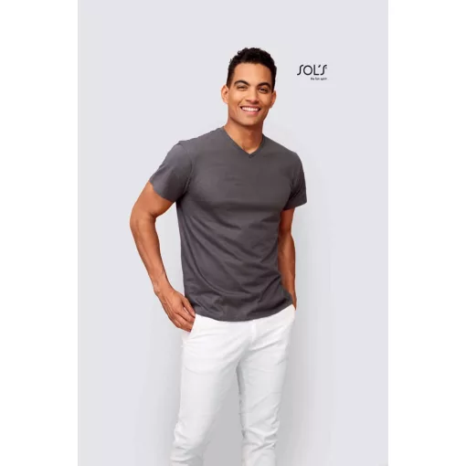 Férfi póló SOL S SO11150 Sol S victory - v-nyakú póló -3XL, Deep Black