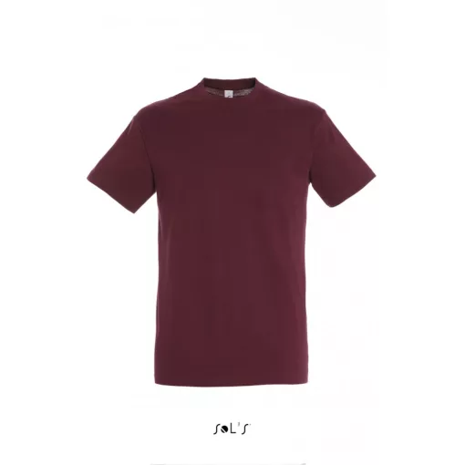 Uniszex póló SOL S SO11380 Sol S Regent - Környakú póló -2XL, Burgundy