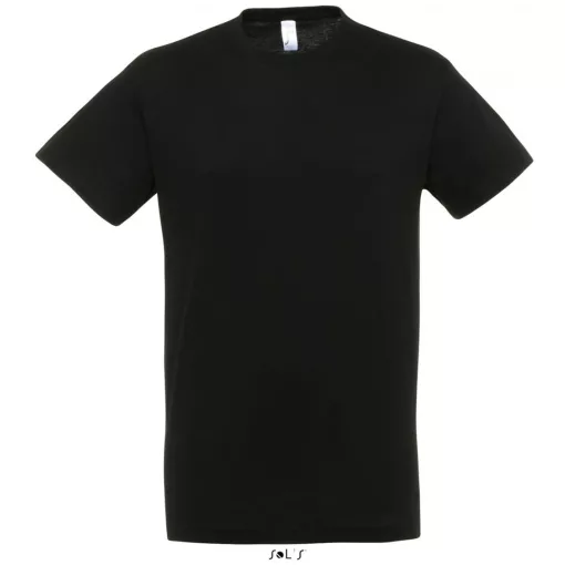 Uniszex póló SOL S SO11380 Sol S Regent - Környakú póló -4XL, Deep Black