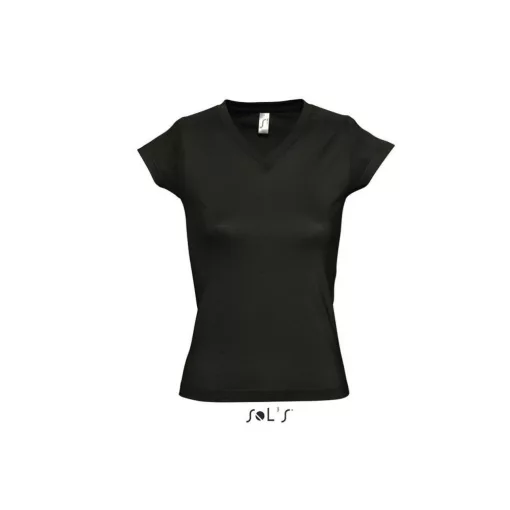 Női póló SOL S SO11388 Sol S Moon - v-nyakú póló -XL, Deep Black