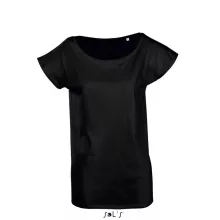 Női póló SOL S SO11398 Sol S Marylin - Rövid Ujjú Hosszú Kimonó póló -M, Deep Black