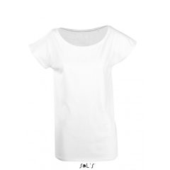 Női póló SOL S SO11398 Sol S Marylin - Rövid Ujjú Hosszú Kimonó póló -M, White