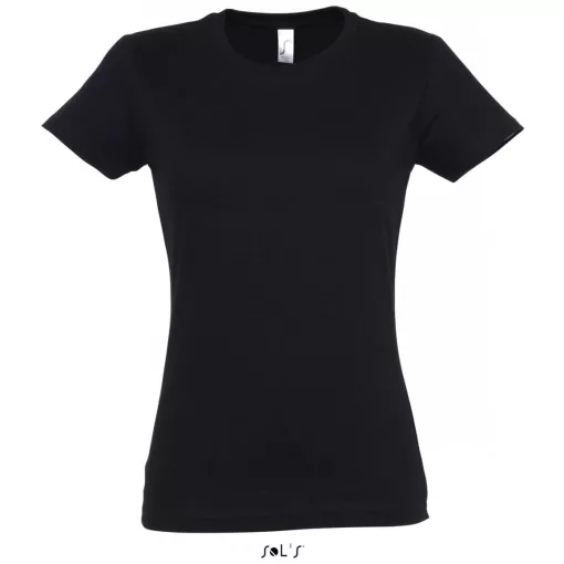 Női póló SOL S SO11502 Sol S Imperial Women - Környakú poló -S, Deep Black