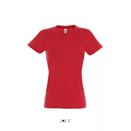 Női póló SOL S SO11502 Sol S Imperial Women - Környakú poló -S, Red