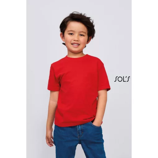 Gyerek póló SOL S SO11770 Sol S Imperial Kids - Round neck T-Shirt -2A, Grey Melange