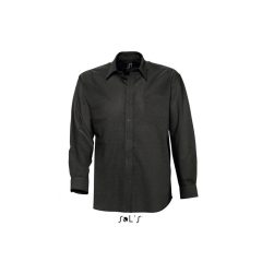 Férfi ing SOL S SO16000 Sol S Boston - Long Sleeve Oxford Men S Shirt -L, Black