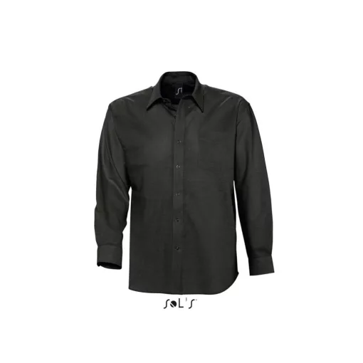 Férfi ing SOL S SO16000 Sol S Boston - Long Sleeve Oxford Men S Shirt -XL, Black