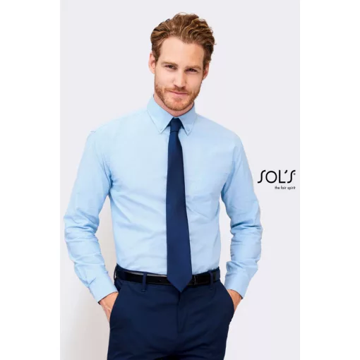 Férfi ing SOL S SO16000 Sol S Boston - Long Sleeve Oxford Men S Shirt -S, White