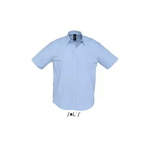 Férfi ing SOL S SO16010 Sol S Brisbane - Short Sleeve Oxford Men S Shirt -4XL, Sky Blu