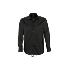 Férfi ing SOL S SO17000 Sol S Brighton - Long Sleeve Stretch Men S Shirt -L, Black