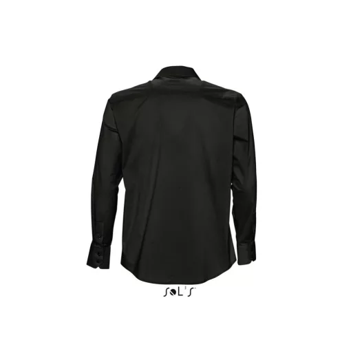 Férfi ing SOL S SO17000 Sol S Brighton - Long Sleeve Stretch Men S Shirt -S, Black