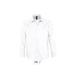 Férfi ing SOL S SO17000 Sol S Brighton - Long Sleeve Stretch Men S Shirt -3XL, White