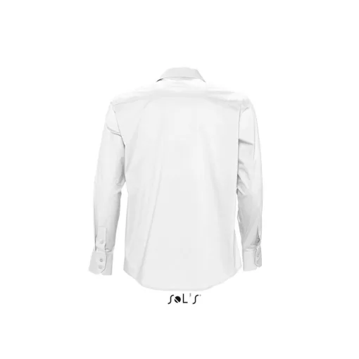 Férfi ing SOL S SO17000 Sol S Brighton - Long Sleeve Stretch Men S Shirt -4XL, White